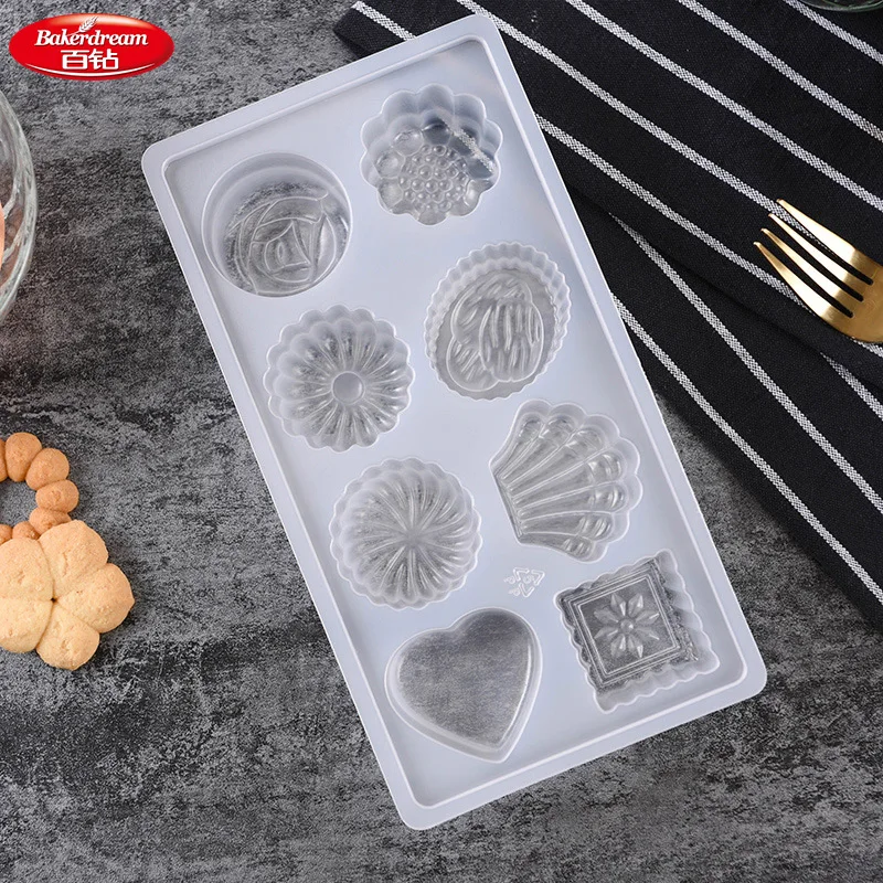 Bakerdream 8 чашек Форма для пудинга Желе 3D шоколадная форма лоток помадка Конфеты