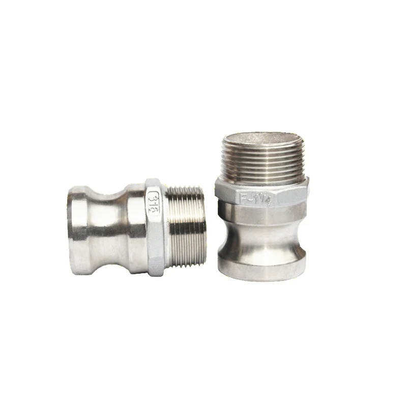 

1/2" 3/4" 1" 1-1/4" 1-1/2" BSP Male To 32/32/36/45/52mm OD Camlock 304 Stainless Steel F Type Cam Lock Fitting Pump Adapter