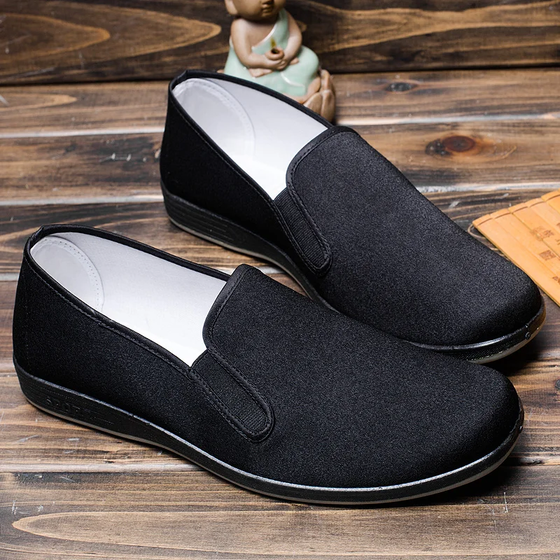Cresfimix mannelijke schoenen/Мужская модная Нескользящая черная Тканевая обувь Мужская