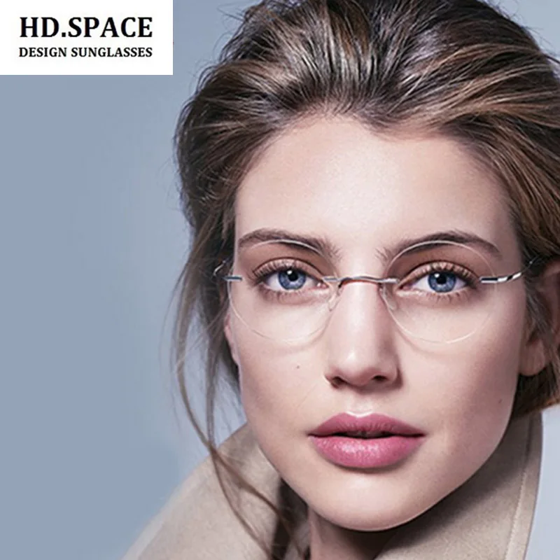 HD space Ultra Light Round Rimless Optical Frame Men Women Titanium hd-space-ultra-light-round-rimless-optical-frame-men-women-titanium