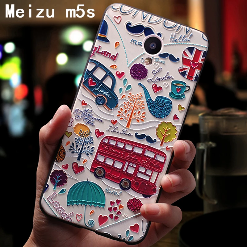 Yonlintan силиконовый роскошный банк крышка чехол для MeiZu M5s M 5S Вернуться etui 3D милые