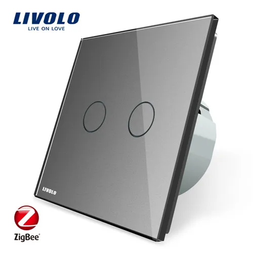 Livolo приложение сенсорное управление Zigbee переключатель, домашняя Автоматизация умный переключатель wifi управление, работа с Echo, alexa, google Home, без логотипа - Цвет: Grey