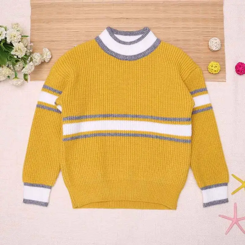 Baby Boys Knitting Warm Stripe Sweater Fashion Autumn Children Long Sleeves Boy Sweaters For