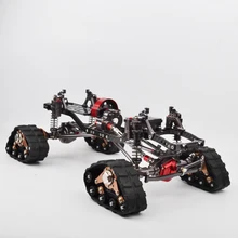 4PCS 1/10 RC Aluminum Alloy Tracks Wheel Sandmobile Conversion Snow Tire for SCX10 Axial Scale Axle and Trail Crawler
