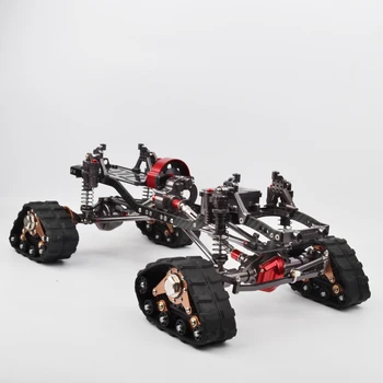 

4PCS 1/10 RC Aluminum Alloy Tracks Wheel Sandmobile Conversion Snow Tire for SCX10 Axial Scale Axle and Trail Crawler