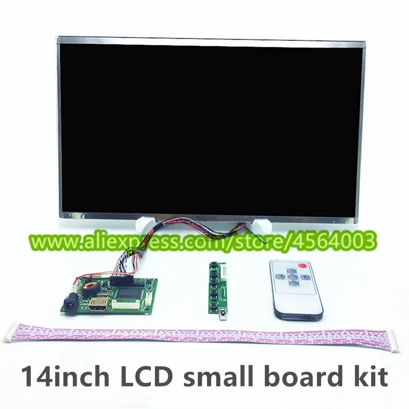 14 дюймов 1366*768 TFT большой дисплей LVDS lcd контроллер монитор HDMI небольшой драйвер платы аудио VGA 2AV мини Raspberry pi Модуль комплект