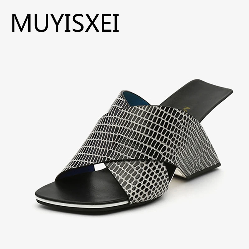 

Slippers Women Summer High Heels Mixed Colors Ladies Shoes 8cm Hollowed out Wedges Shoes for Women HL140 MUYISEXI