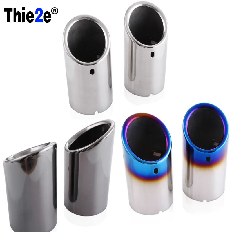 

car styling Stainless steel Exhaust Muffler Tip Pipe car styling auto accessories for VW Golf 6 Golf 7 MK7 1.4T AUDI A4 B8 Sedan