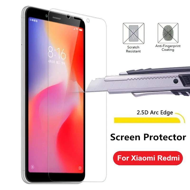 

Tempered Glass For Xiaomi redmi 6 6A 7 7A 5 plus Redmi Note 4 4X 5 6 7 5A Pro 3GB Global Screen Protector Explosion proof Film