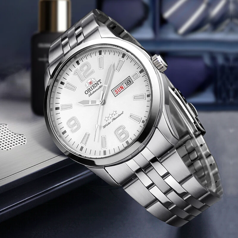100% Original Orient Watch White Dial Men Fashion Sport Automatic  Mechanical Mens' Watches Business 50m Waterproof Watch - Mechanical  Wristwatches - AliExpress
