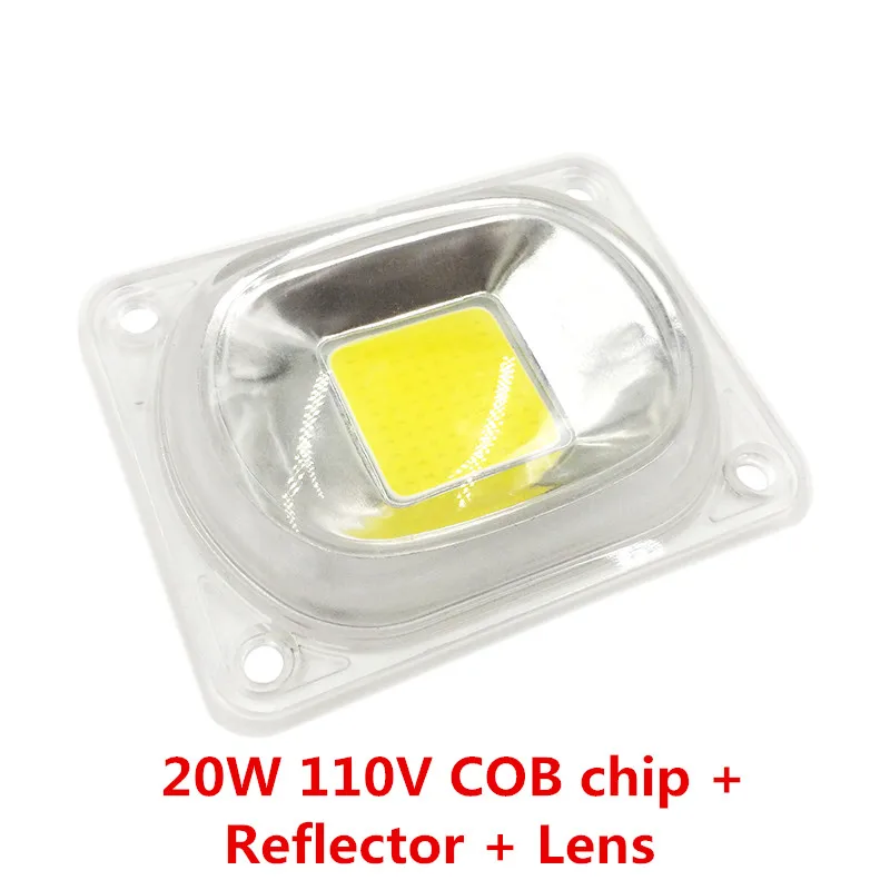 1 Набор из светодиодный COB чип с рассеивателем 20W 50W 300W Смарт-микросхема 110 V/230 V для Светодиодный прожектор светильник DIY нужен радиатор для охлаждения - Испускаемый цвет: 20W 110V