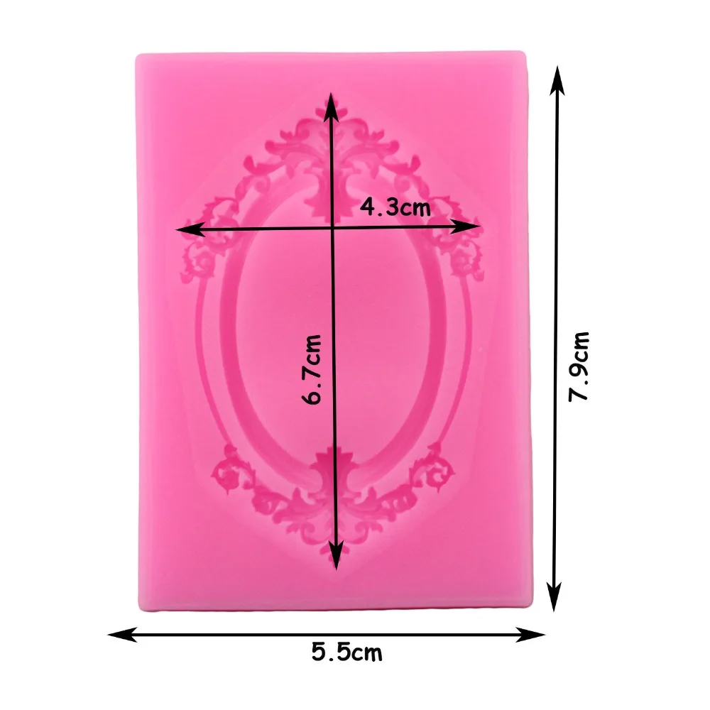 1 шт. зеркальная фоторамка моделирование 3D силиконовая форма для украшения торта инструменты шоколадные помадные формы Fimo глиняные формы для конфет