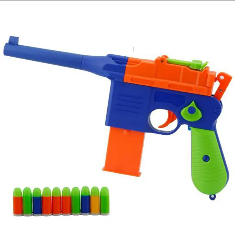 

1pcs Children soft bullet gun luminous color bullet toy gun