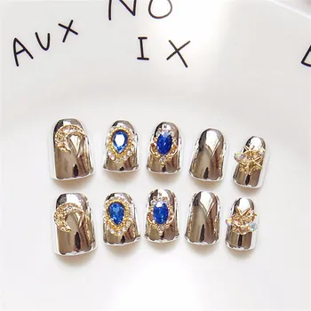 

Acrylic with rhinestone False Nail sticker 24pcs Beautiful bride Fake Nails Sexy Press On Nail Manicure Flash