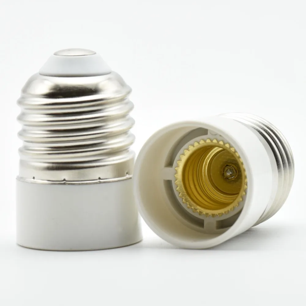 E27 to E14 Lamp Holder Converters E14 Screw Bulb Bases Halogen CFL LED