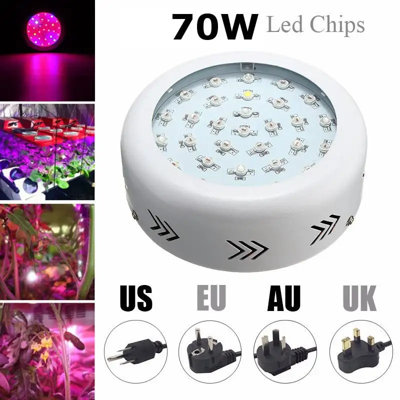 

Smuxi 70W 30 LED Grow Light Full Spectrum Lamp Panel Vegetable Flower Plant Hydroponics Greenhouse 85-265V AU/UK/EU/US Plug