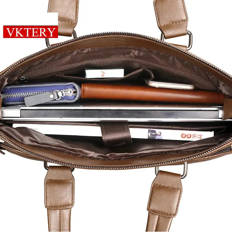 Кожаный мужской портфель модная деловая сумка большой емкости Черная мужская сумка на плечо для ноутбука