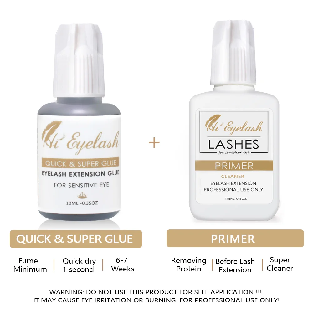 

10ML1 seconds Eyelash Extension Super Glue Professional Made In Korea and 15ml Eye Lashes Planting Grafting Cleaner