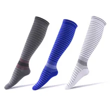 Носки для велоспорта профессиональные футбольные леггинсы мужские полосатые наколенник с отверстием спортивные дорожные спортивные носки до колена# 2s29fnfnfn