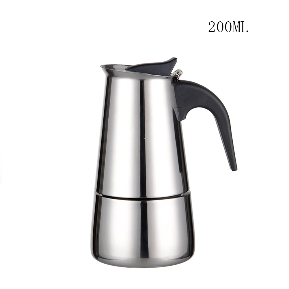200ml Straight type Портативный Эспрессо-Кофеварка из нержавеющей стали, чайник для кофе, для Pro Barista, Лучшая цена - Цвет: 200ml Straight type