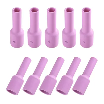 

10Pcs 54N15L Long TIG Alumina Gas Lens Nozzle Kit Fit SR DTA DB WP 17 18 26 TIG Welding Torch Accessories