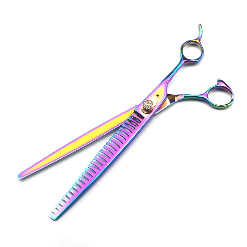 9.0 inch pet hairdressing scissors fish bone cut high-grade pet scissors JP440C material