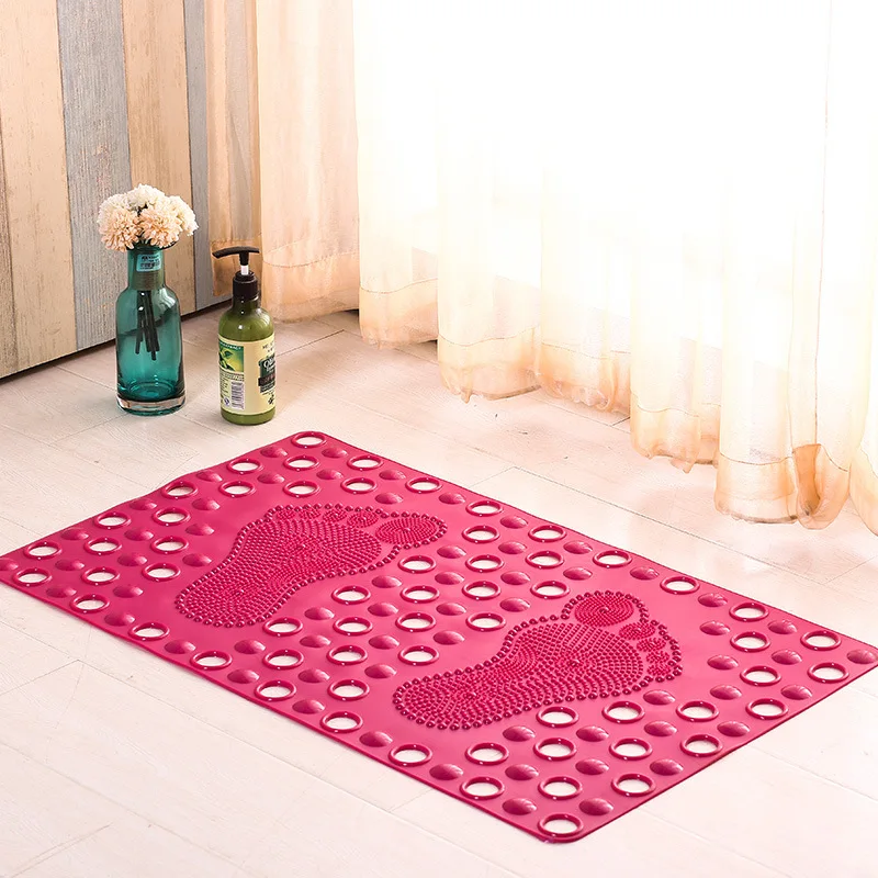 1Pcs PVC Bathroom Pad Bathing Anti-slip Pad Toilet Shower Massage Mattress Wholesale Toe Carpet Plastic Bathroom Pad