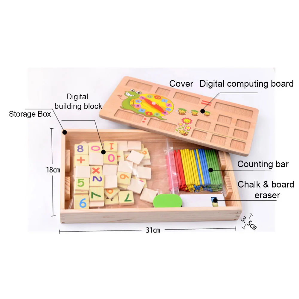 Детские деревянные Математика Блоки домино игрушка Двусторонняя математические учетной записи цифровая доска изучение математики игры
