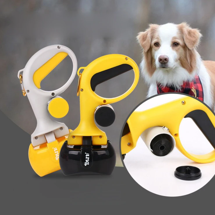New Pet Durable Dog Poop Scooper Easily Pickup Clip Yard Outdoor