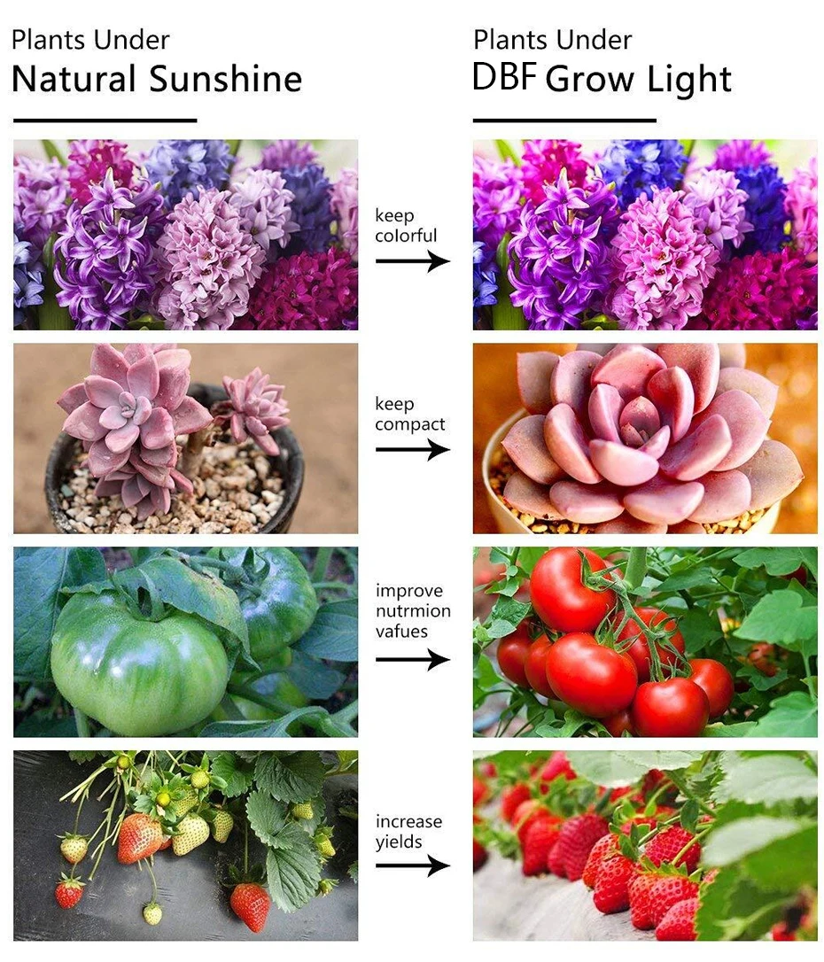 [DBF] 25 Вт/45 Вт полноспектральный светодиодный светильник для выращивания растений AC85~ 265 В теплица садоводства лампа для выращивания растений в помещении
