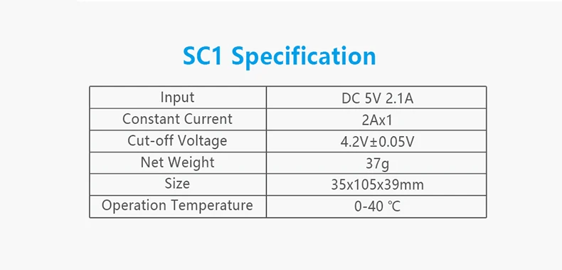 XTAR SC1 USB Зарядное устройство Перезаряжаемые быстро Зарядное устройство 18700/20700/21700/22650/25500/26650 литий-ионных батарей светодиодный Зарядное устройство Батарея 18650