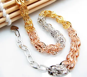 

New Design Pure 925 Sterling Silver Multi-tone Bracelet Stamp S925