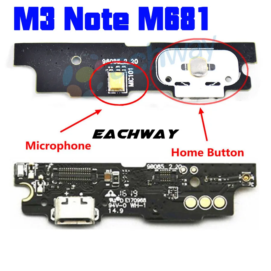 Meizu M1 M2 M3 M5 M6 Note U10 M3S Dock Port USB Charging Dock Charger Connector Plug Board Flex Cable Replacement Repair Parts (19)