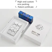 Модный алюминиевый сплав бесконечный стресс рельеф куб игрушка артефакт креативная игрушка-вибратор флип компактный чехол