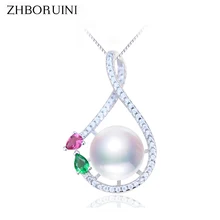 ZHBORUINI High Quality Pearl Necklace Pendants Natural Freshwater Pearls 925 Sterling Silver Necklace For Women Gift Wholesale ZHBORUINI High Quality Pearl Necklace Pendants Natural Freshwater Pearls 925 Sterling Silver Necklace For Women Gift Wholesale