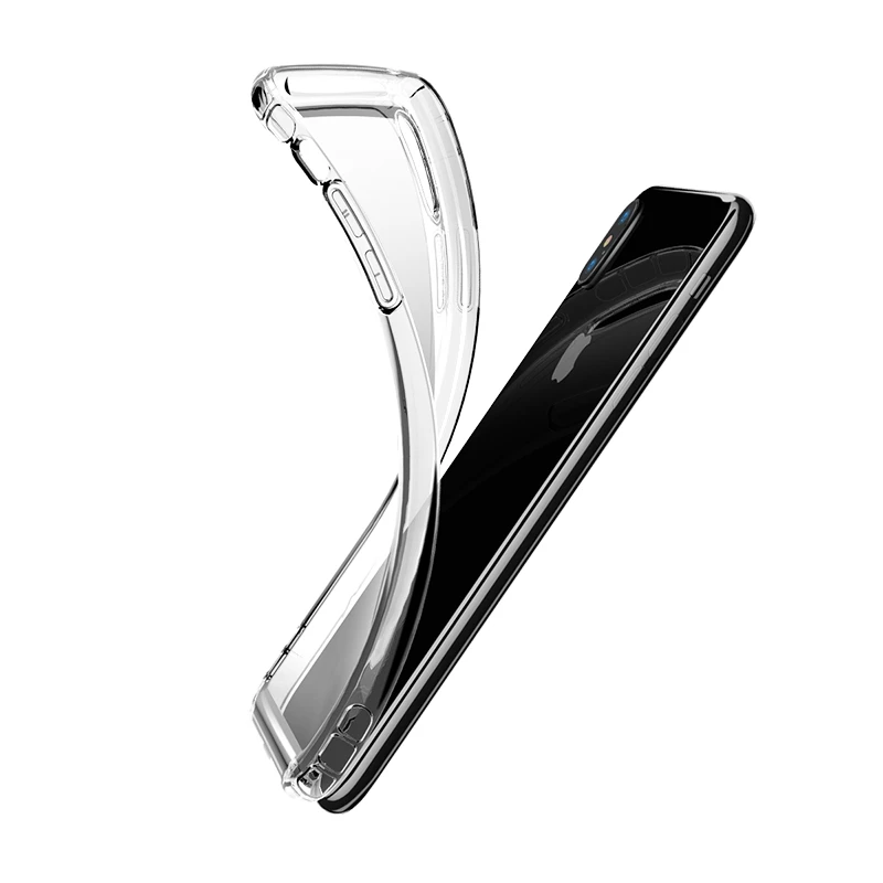 Baseus военный уровень с воздушной подушкой, противоударный чехол для iPhone Xs Max XR мягкий силиконовый прозрачный защитный чехол для iPhone - Цвет: transparent black