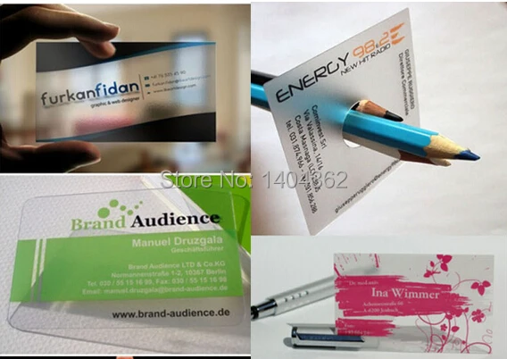 transparent business card