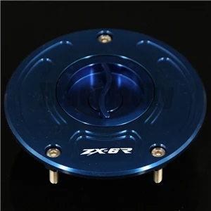 CNC алюминий Keyless аксессуары для мотоциклов Топливный бак газа крышка Крышка для Kawasaki ZX 6R ZX6R ZX-6R(636-A1P) все годы - Цвет: Blue