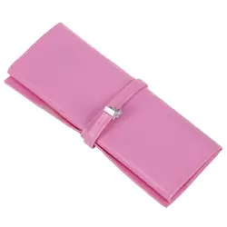 Розовый Искусственная кожа косметический карандаш ручка щетки сумка для дам