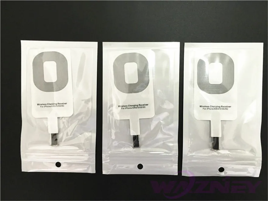 500pc 유형 C 8 핀 마이크로 usb 안드로이드 범용 Qi 무선 충전기 수신기 삼성 안드로이드 아이폰에 대한 코일 어댑터 충전