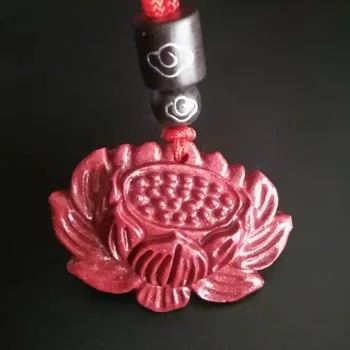 

Drop Shipping Natural Cinnabar Fox Pendant Necklace Lucky Amulet Jade Fox Necklace For Women Men Fine Jewelry