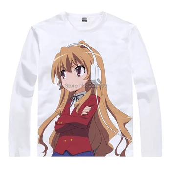 

2015 Toradora Taiga tiger dragon T Shirt Anime Japanese Famous Animation Novelty Summer Men's T-shirt Cosplay coolprint shirts