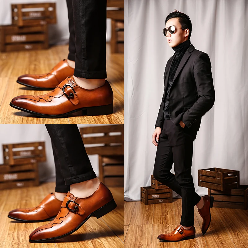 Fashion Men Black Brown Derby Dress 