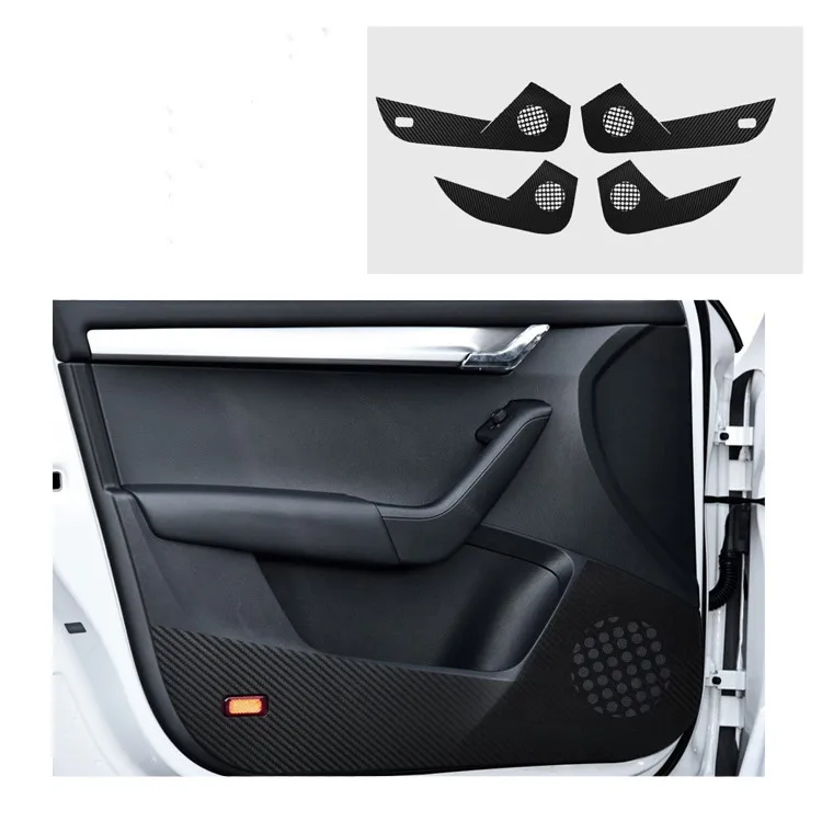 

4pcs/lot for 2015 -2019 SKODA Octavia PVC leather car stickers car accessories door protection kick cover