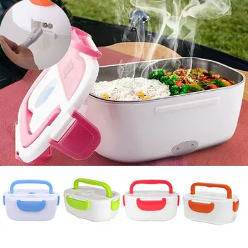 

Portable 12V Car Adapter Electric Lunch Box Heated Compact Bento Food Warmer New
