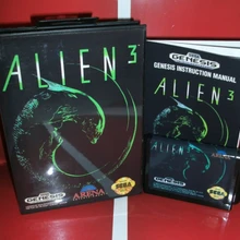 MD games card-Alien 3 US чехол с коробкой и руководством для sega Megadrive Genesis видео игровая консоль 16 бит MD card