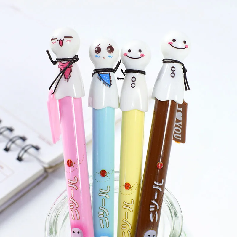 

F13 2X Kawaii Cute Sunny Day Doll Gel Pen Rollerball Pen School Office Supply Student Stationery Kids Gift 0.38mm Black Ink