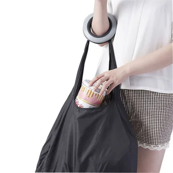 

Fashion Shopping Storage Bag Rotating Folding Packages Organizer portable Large Nylon Bag Plastic Container Storage Box