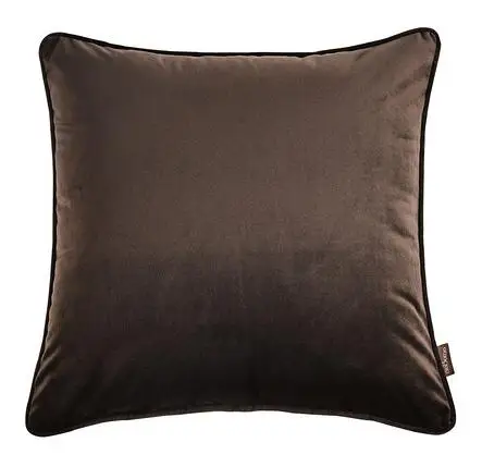 Твердый Бархатный Чехол для подушки 3D яркие квадратные Чехлы для дивана, кровати Плюшевые Декоративные подушки 45*45 см funda cojin - Цвет: Brown Cushion Cover