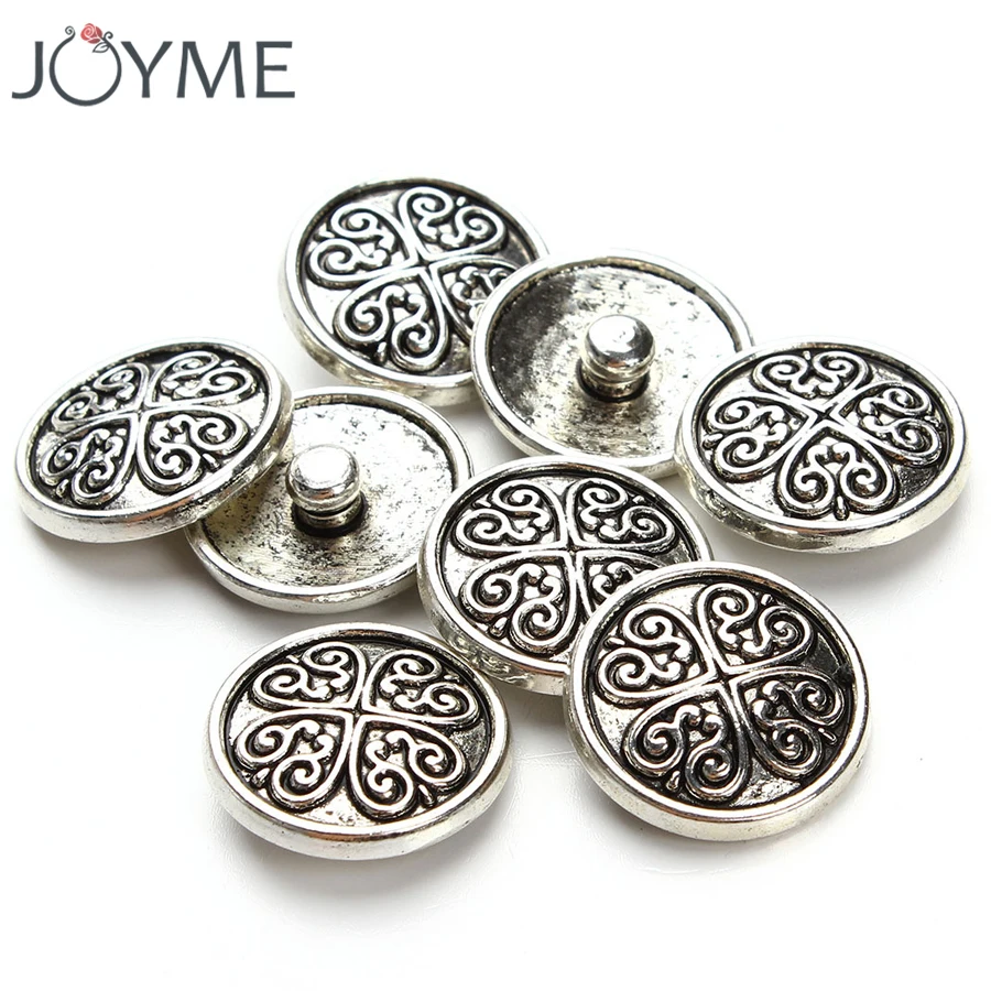 

Boho Bohemian 20mm Snap Button Charm for Bracelet Necklace Antique Silver Color